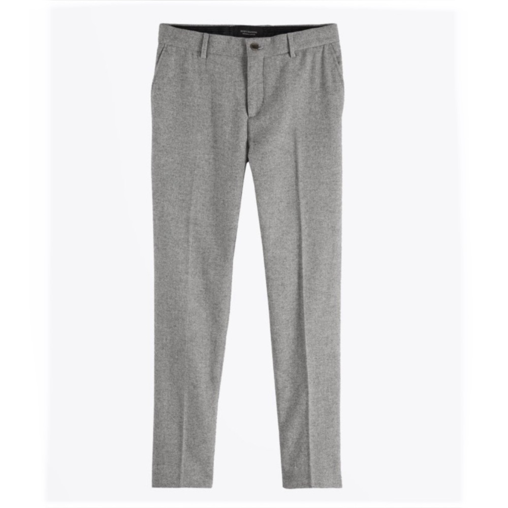 Scotch & Soda Stuart Wool Blend Trousers Men’s 29 Regular Slim Fit Light Gray